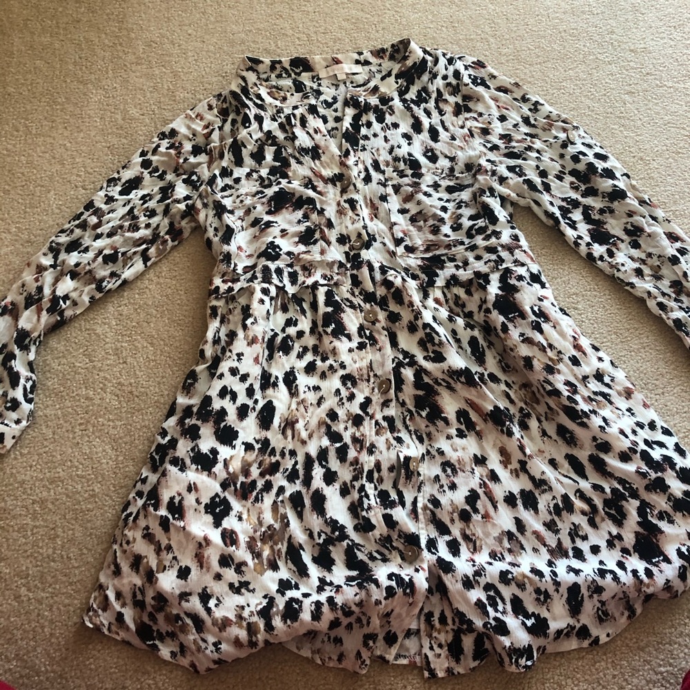 Leopard tunic dress/top from pink lily size small